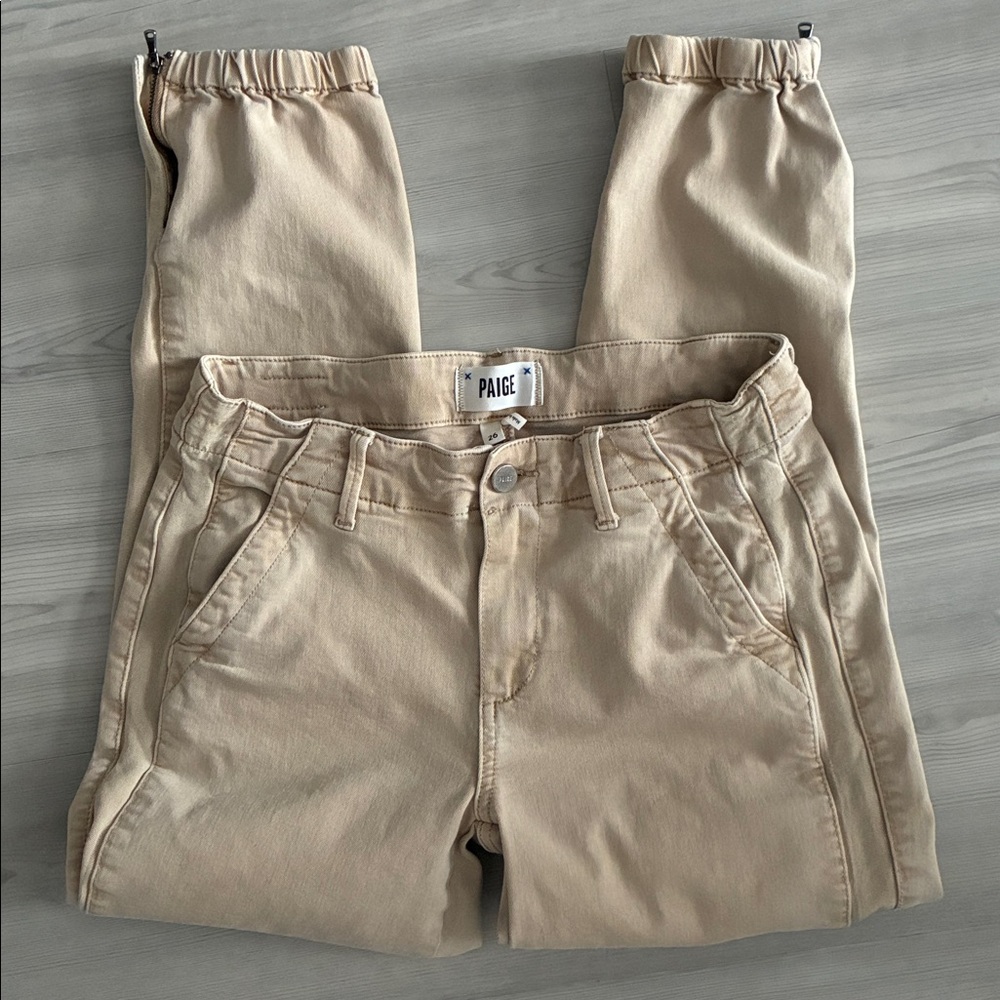 Paige Size 26 Mayslie Soft Cargo Jogger - Vintage White Oak